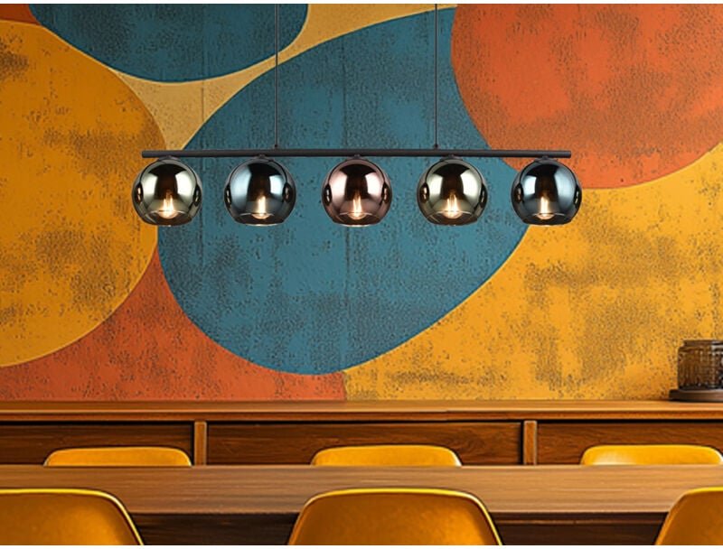 Reality Leuchten - Ausgefallene Pendelleuchte sheldon mit bunt verspiegelten Glaskugeln, b: 83cm