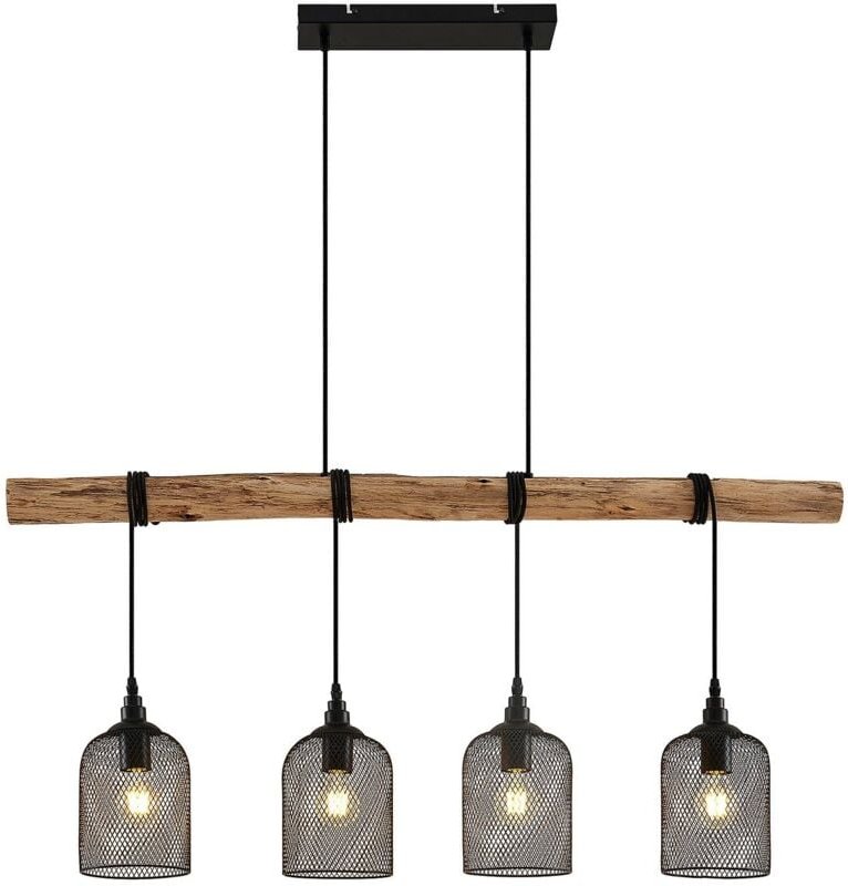 Pendelleuchte 'Elrond' aus Holz für Wohnzimmer & Esszimmer von Lindby