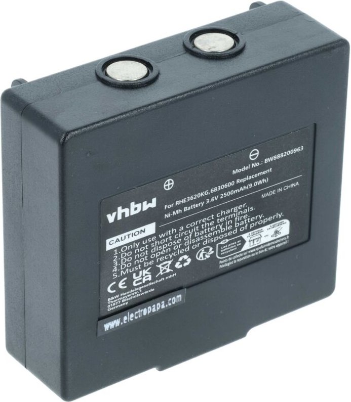 Vhbw - Akku kompatibel mit Hetronic Mini FBH300, Nova Mini Industrie-Funkfernsteuerung Fernbedienung (2500 mAh, 3,6 v, N...