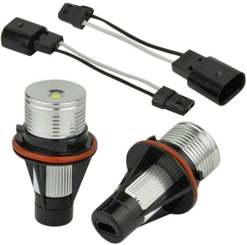 Paar weiße 8000K LED-Angel-Eye-Markierungslampen – Lampen für E39, E53, E60, E63, E64, E66, E87, 5, 6, 7, X3 und X5