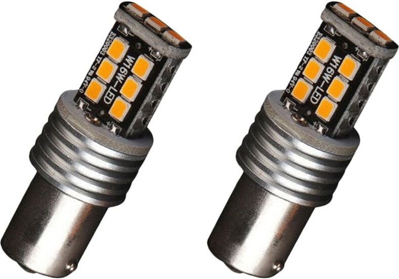 Tlily - 2x Bernstein/Gelb 1156 Ba15s 2835 15W Fehler Freies Auto led Blinker Glühbirnen