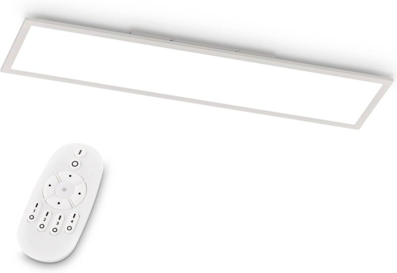 Led Büro-Deckenleuchte Bottazzo, Deckenlampe flach 100x25 cm, Lampe Decke Wohnzimmer, Panel dimmbar per Fernbedienung, K...
