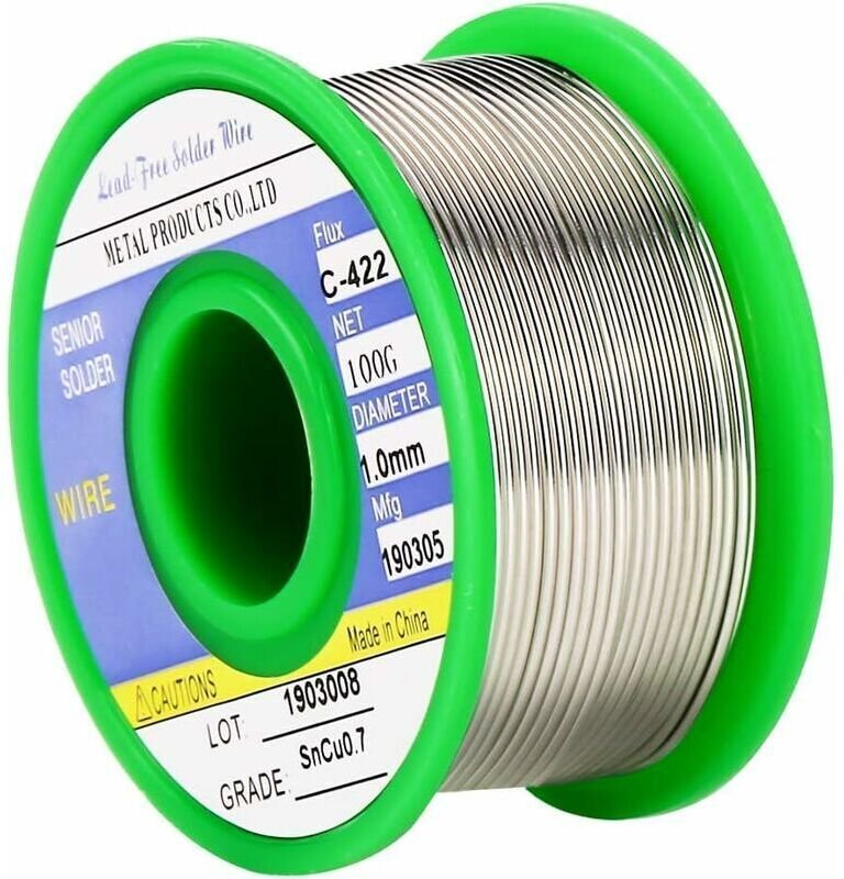 Fil de Soudure,1.0 mm Fil à Souder pour de Soudure,Sn 99.3% Cu 0.7% Fil de Soudure sans Plomb avec Noyau de Colophane,po...