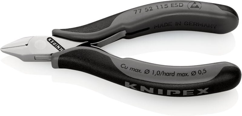 Knipex - 77 52 115 esd Elektronik-Seitenschneider esd m. 115 mm