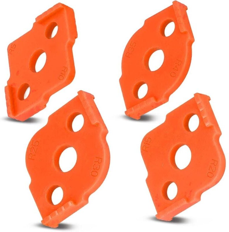 4-teiliger Halbfilet-Schnellpositionierer für die Holzbearbeitung, ABS-Radius-Jig-Fräser-Vorlagen, Eckfräser, für rechtw...