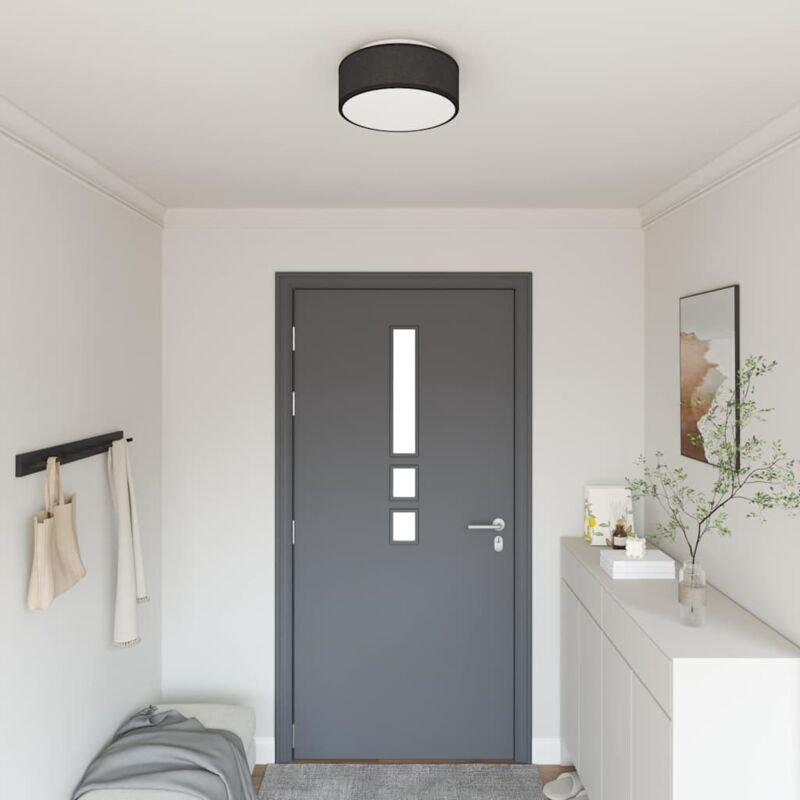 Deckenlampe Schwarz 30 x 13.5 cm Stoff Vidaxl