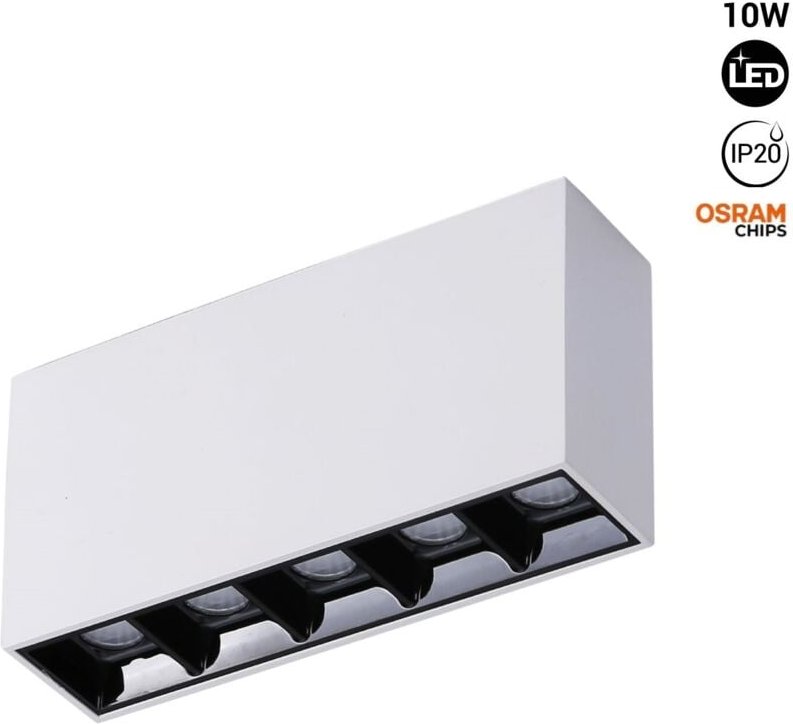 Barcelona Led - LED-Linienstrahler Aufputz - 10W - UGR18 - CRI90 - Chip osram