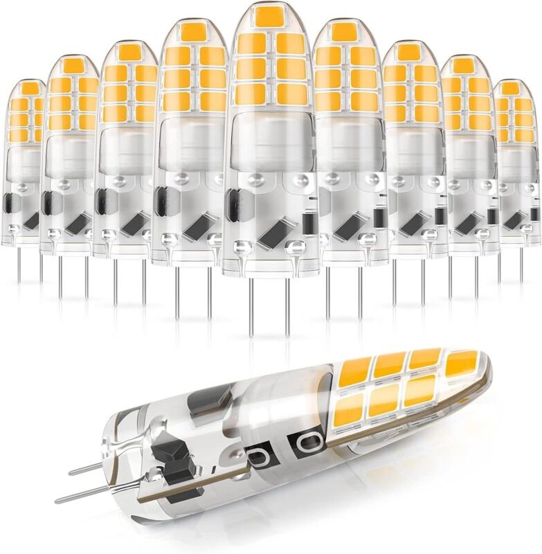 LED-Glühbirne, 2 w (entspricht 20 w Halogen), warmweiß 3000 k, 12 v, nicht dimmbar, kleine energiesparende Glühbirne für...