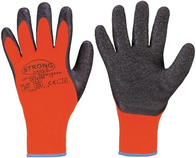 Strong - Kälteschutzhandschuhe Rasmussen Gr.9 orange/schwarz en 388,EN 511 psa ii 12 Stk