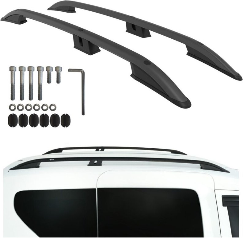 Dachreling für DACIA DOKKER (2013–2020) und RENAULT EXPRESS (ab 2021), schwarz