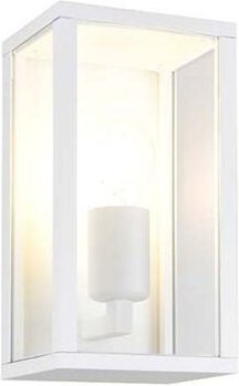 Wandleuchte Wandlampe Außenbereich Fassadenleuchte Aluminium weiß IP44 H 26 cm