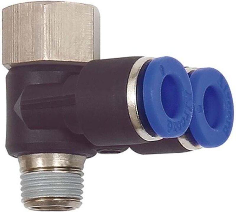 Riegler - Y-Winkelsteckverschraubung »Blaue Serie«, drehbar g/r 1/8 i./a.