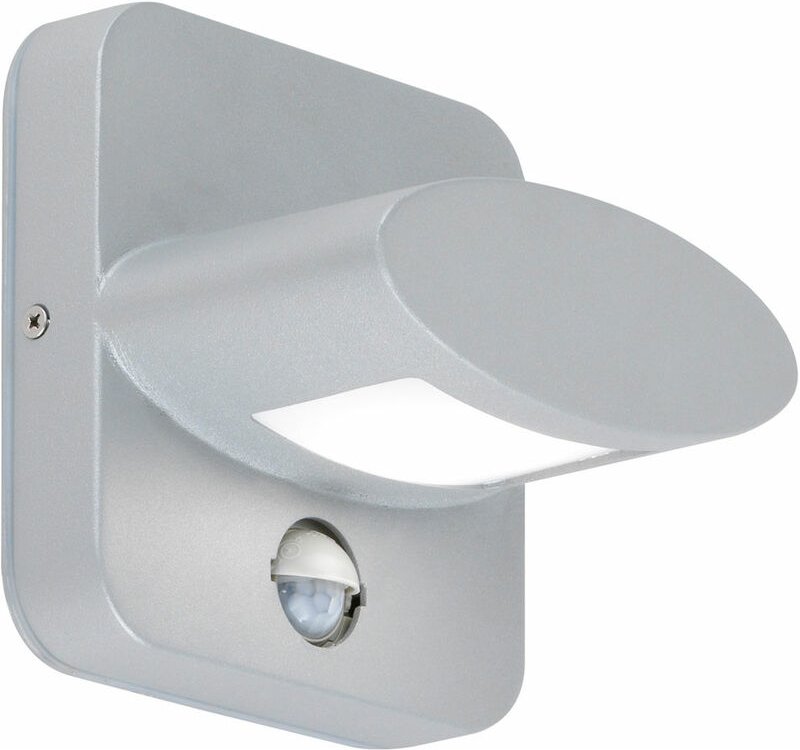 Wofi - led Wand Lampe alu Spot Garten Bewegungsmelder Terrassen down Leuchte silber 4009.01.50.7000