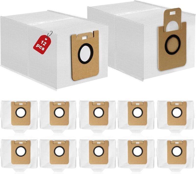 Packung mit 12 Staubbeuteln, kompatibel mit den Saugrobotern Dreame D10 Plus / D10s Plus / Z10 Pro / L10 PLUS, große Fas...