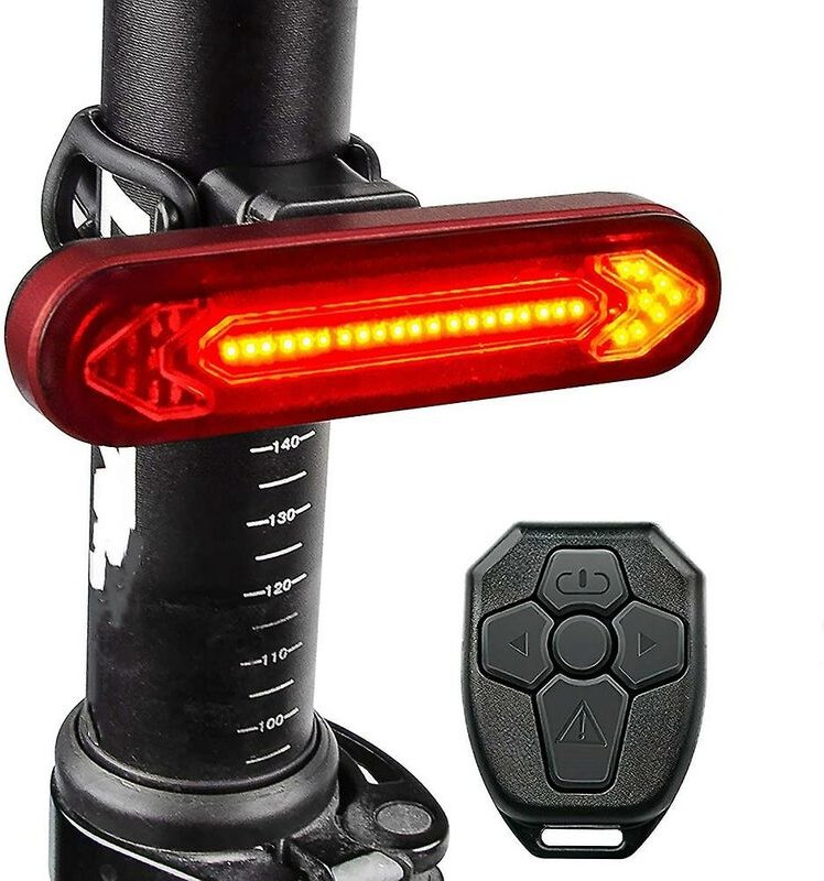 Thumbnail - Woosien - Fahrradrücklicht mit Blinker/Fernbedienung, wiederaufladbares LED-Fahrradrücklicht, sicheres Radfahren