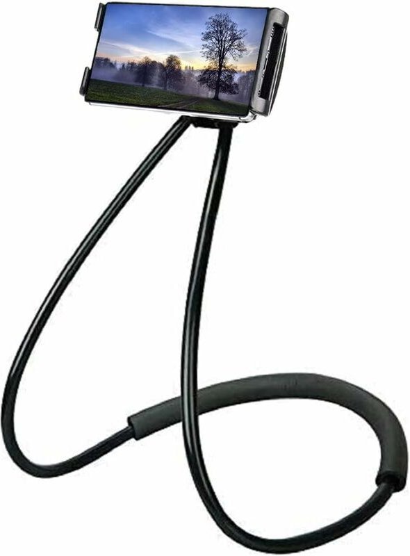 Support Réglable , Universel Support Telephone Portable Cou Paresseux 360° Porte Telephone Bureau avec Flexible Bras Lon...