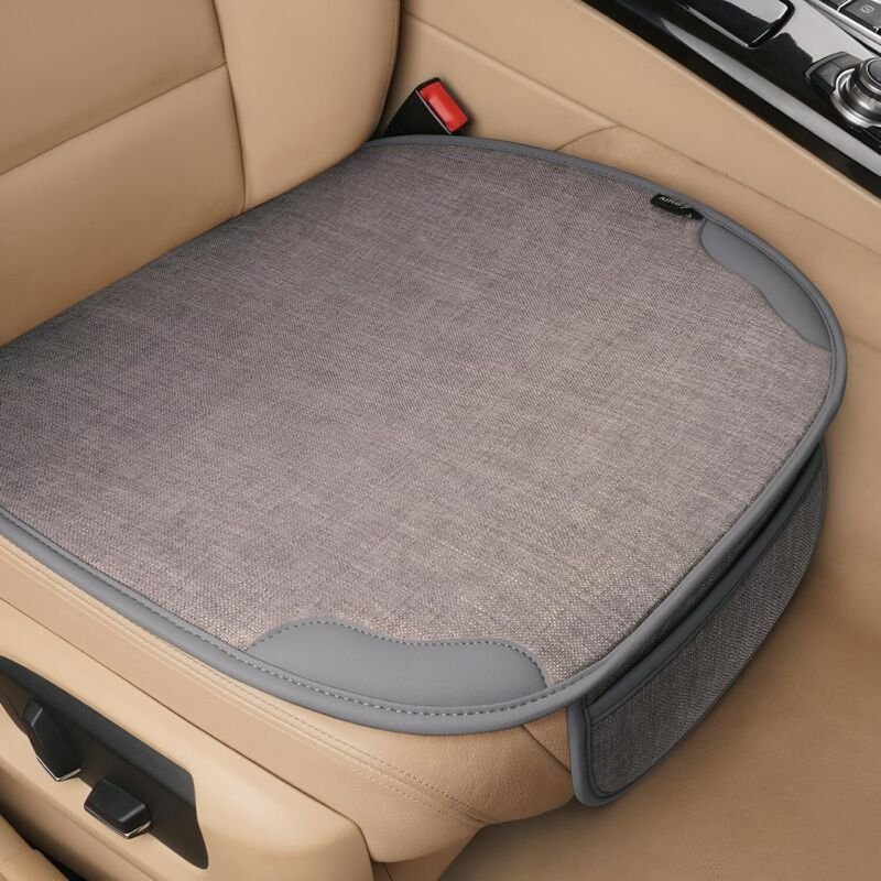 Autositzbezug, Vordersitzschutz, atmungsaktiv und komfortabel, schweißableitend, universelles Autositzkissen, 50x50CM (g...