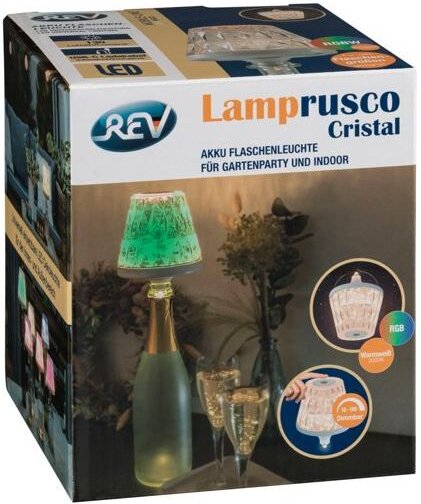 Thumbnail - Led Flaschenleuchte mit Akku Lamprusco Cristal rgbw - REV
