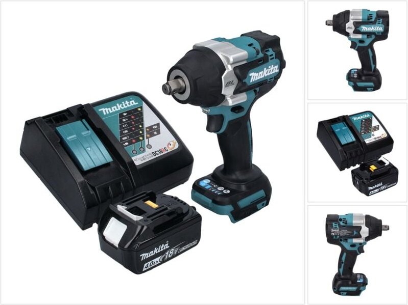 Dtw 700 RM1 Akku Schlagschrauber 18 v 700 Nm 1/2' xpt Brushless + 1x Akku 4,0 Ah + Ladegerät - Makita