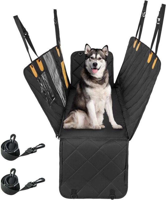 Thumbnail - Hundedecke Auto Rückbank, Autoschondecke wasserabweisend, Hundematte Auto mit Netzfenstern & Seitenklappen, Autodecke mi...