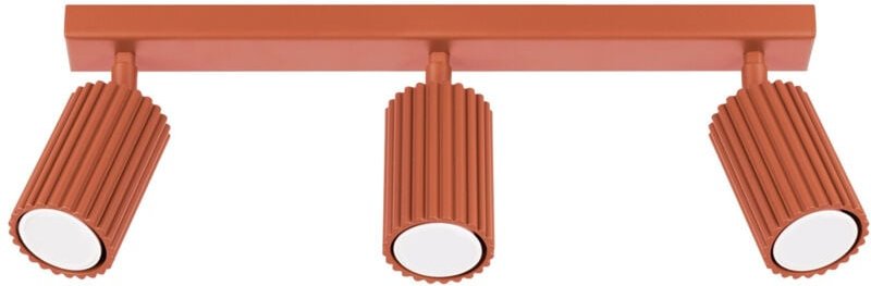 Karbon Minimalistische Strahlerleiste 3 Licht Rot Ocker - Sollux