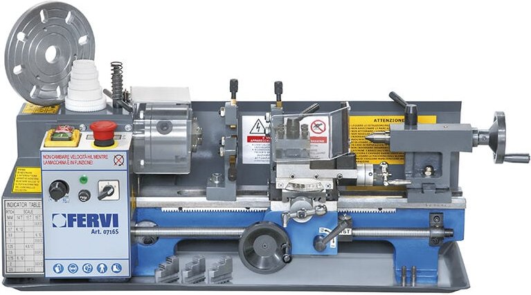 Metalldrehmaschine drehmaschine tischdrehmaschine drehbank Fervi 0716S