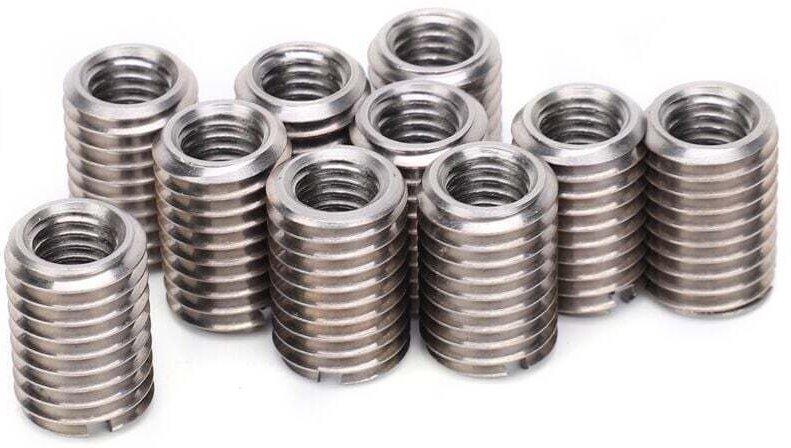Ej.Life 10 Stück Edelstahl-Reduziermutter, Reparaturhülse, M8 Innen- und M12 Außengewinde, Umrüstung