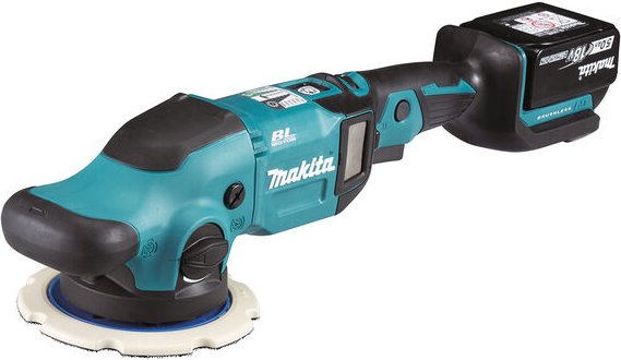 Makita - Poliermaschine 18 v Li-Ion 5 Ah 2 Akkus, Ladegerät, Koffer - DPO600RTE