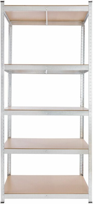 Arebos - Schwerlastregal 90 x 45 x 200 cm 1000 kg Kellerregal Steckregal verzinkt