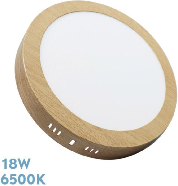 Oberflächen-Downlight Thulita 18w 6500k Buche 1620lm 2,8x21x21 cm