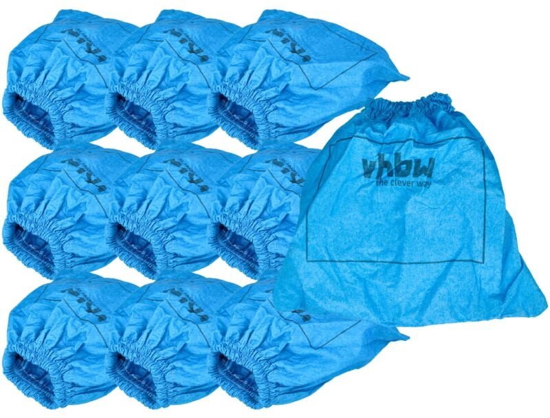 vhbw 10x Textilfilter kompatibel mit Nilfisk IVB 7X ATEX Z22, VL200 Staubsauger, Nass-/Trockensauger - Stoffbeutel, Abwa...
