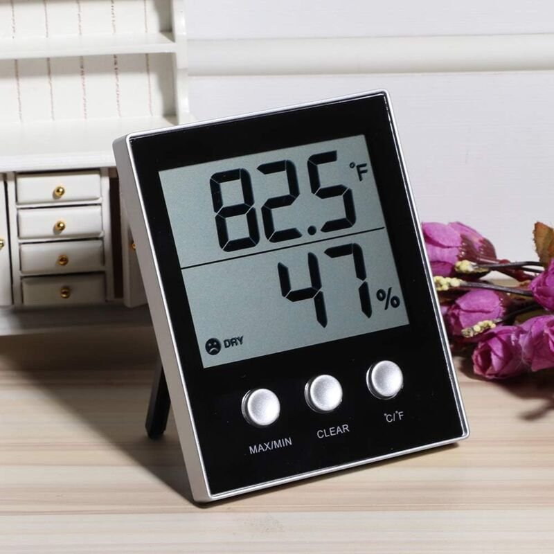 Thumbnail - Temperatur-Feuchtigkeitsmesser, elektronisches LCD-Display, Innen-Luftfeuchtigkeitsmesser, für Heimgewächshäuser