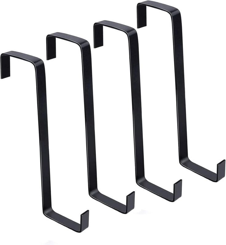 Fitags - 4-teiliges Garderobenhaken-Set, Türhaken, wendbare Garderobenhaken für breite und schmale Türen, robuste Türhak...