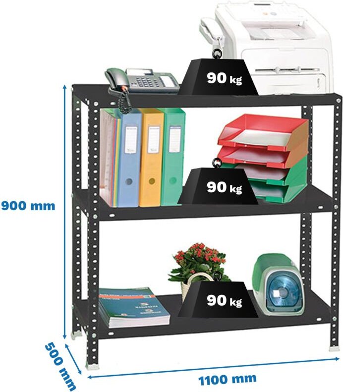 Simonrack SUPERPLUS 3/500 Metallregal anthrazit robust