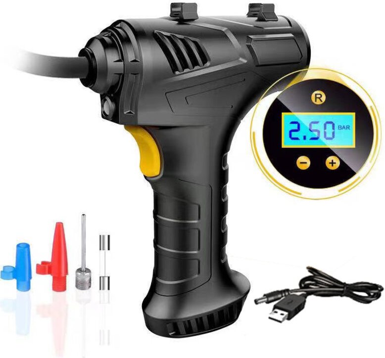 Jalleria - Akku-Reifenfüller-Luftkompressor, 12 v USB-Akku, 150 psi tragbare Autoreifenpumpe, elektrische digitale Reife...