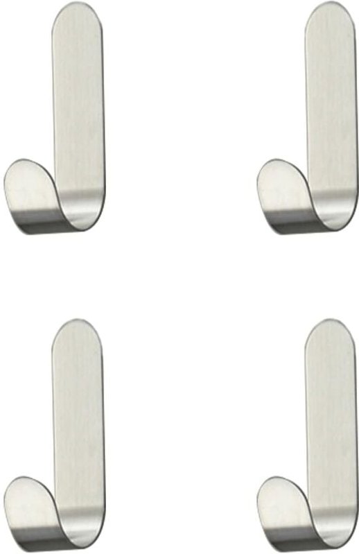 Linghhang - 4 stück Edelstahl Klebe Haken, Selbst Klebe Haken, für Handtuch, Schlüssel, Haus, Küche, Bad, Anti-Rost und