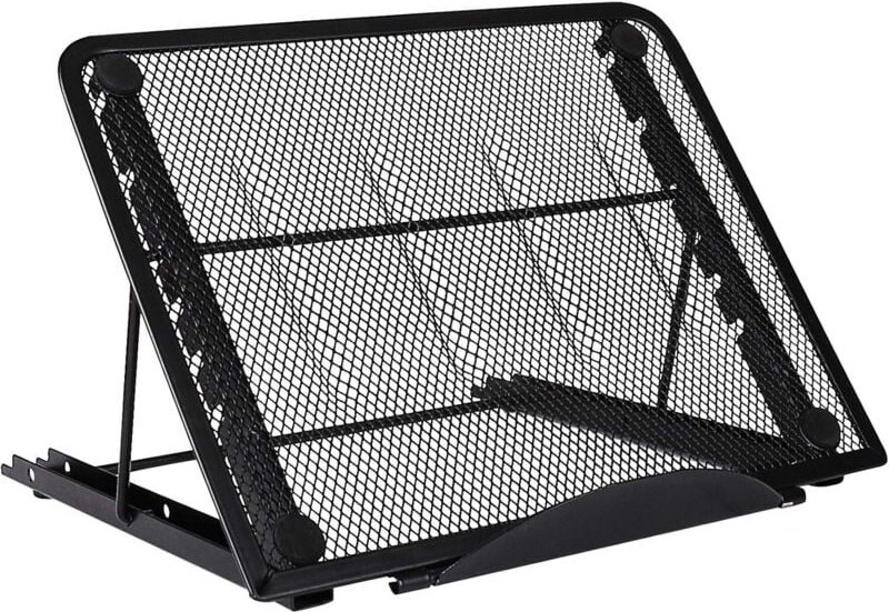 ZVD - Multi-Angle Laptop Stand Stainless Steel Adjustable Ergonomic Lightweight Ventilated Laptop Stand Black