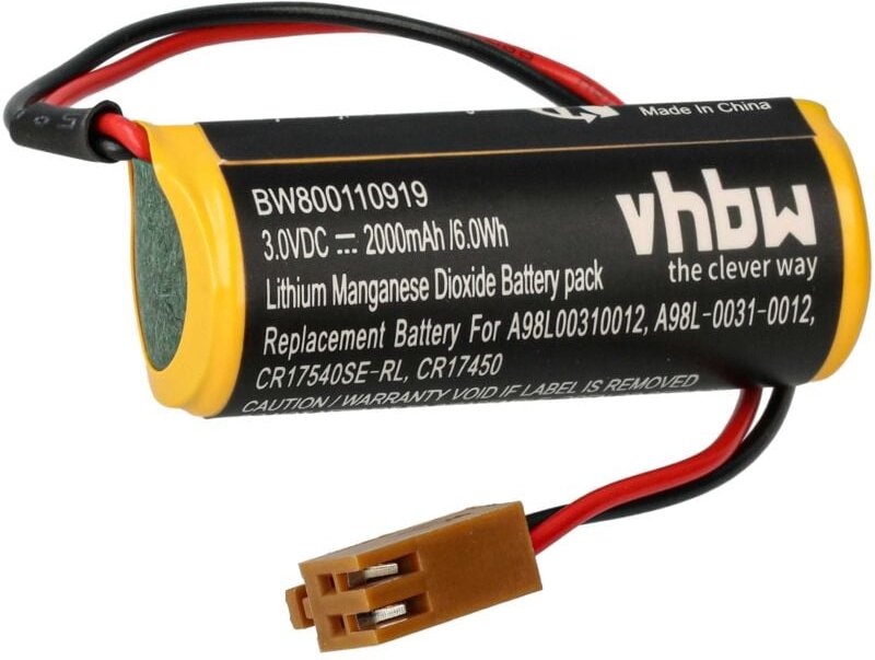 Vhbw - Batterie Ersatz für fdk CR8-LHC für Steuereinheit (2000 mAh, 3 v, Li-MnO2)