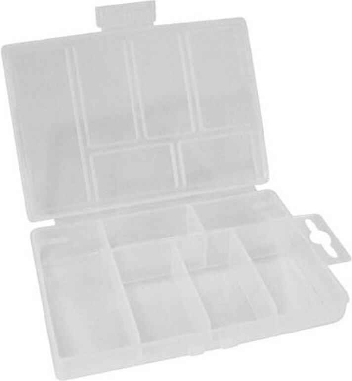 Plastikaufbewahrungsbox (85 x 135 x 25 mm / 3,35" x 5,31" x 0,98") - 6 Fächer