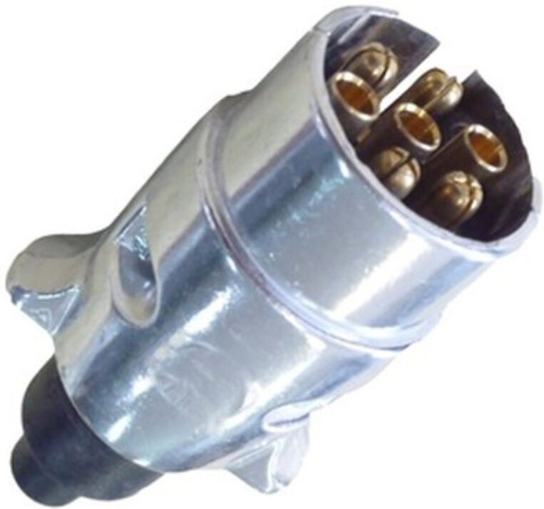 7-poliger 12-Volt-Stecker für Anhänger – Robustes Metallgehäuse für lange Lebensdauer – Zuverlässiger elektrischer Ansch...