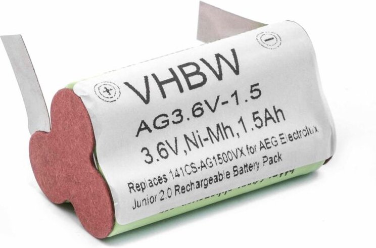 Thumbnail - Vhbw - NiMH Akku 1500mAh (3.6V) kompatibel mit Staubsauger Home Cleaner Heimroboter aeg / Elektrolux Junior 2.0