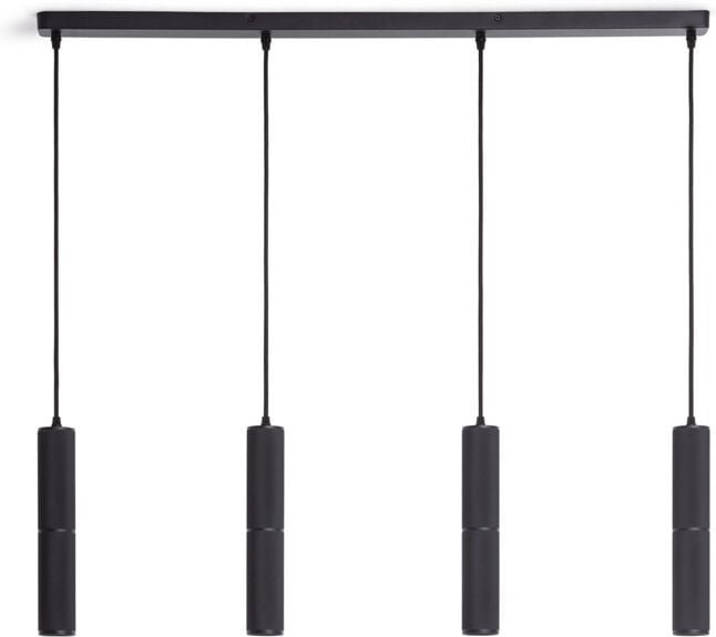 Pendelleuchte Aluminium 4 Strahler Breixo Schwarz