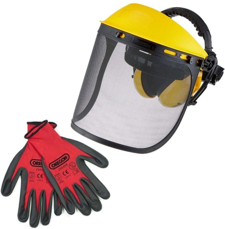 Gesichtsschutzset für Forst- und Gartenarbeiten: Visier + Gehörschutz Oregon 581188