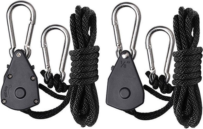 2 Stück 1,8 Zoll verstellbare Riemenscheiben, Kunststoff-Kletterseil-Hängeseilscheiben