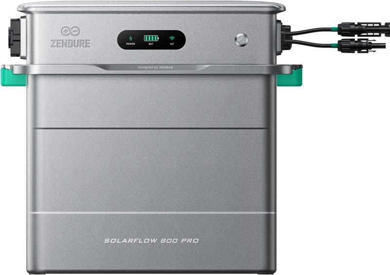 Zendure Balkon-Kraftwerk mit Speicher, SolarFlow 800 Pro mit 2640 W Solareingangsleistung, 1000 W Wechselstromladung, 80...