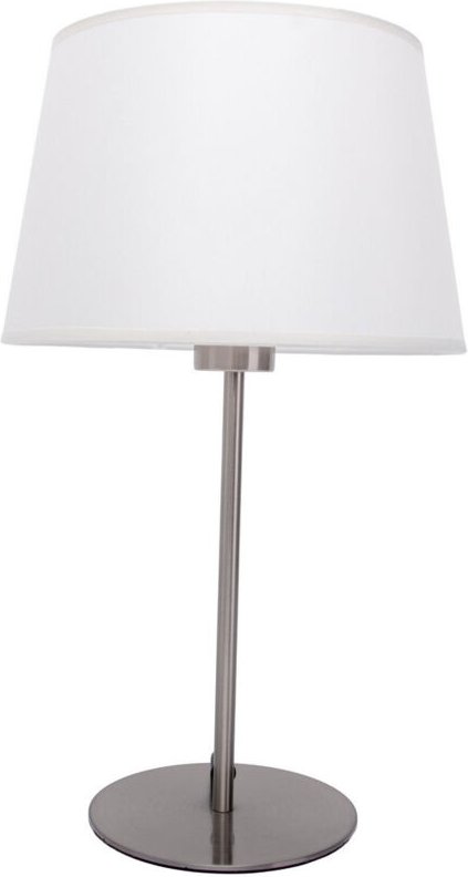 Naeve BOLOGNA Tischlampe mit rundem konischem Schirm Beige 1xE27 Stahl Rose
