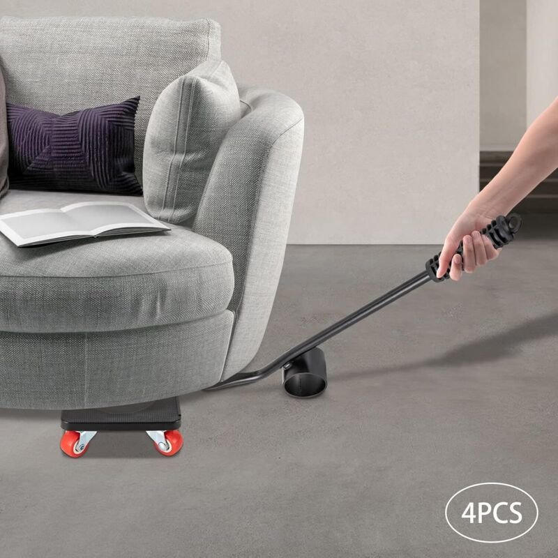 4-Rad-Möbel-Handler Schwere Möbel-Aufzug 360 ° Rad-Bewegungswerkzeug Mobiler Wagen Tragkraft 400kg Wagen für die Hauslag...