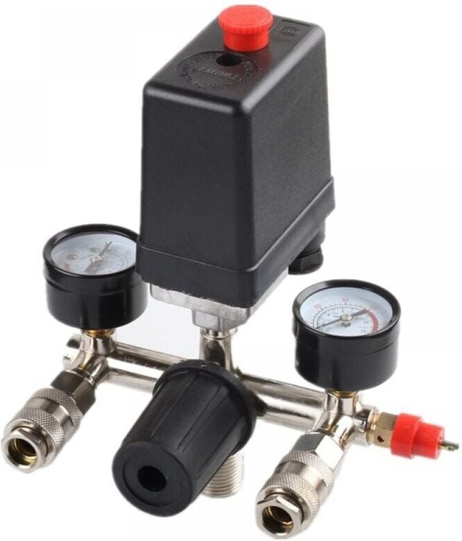 Gotrays - Druckregler mit Druckschalter für Kompressor Druckschalter 2 Anzeigen