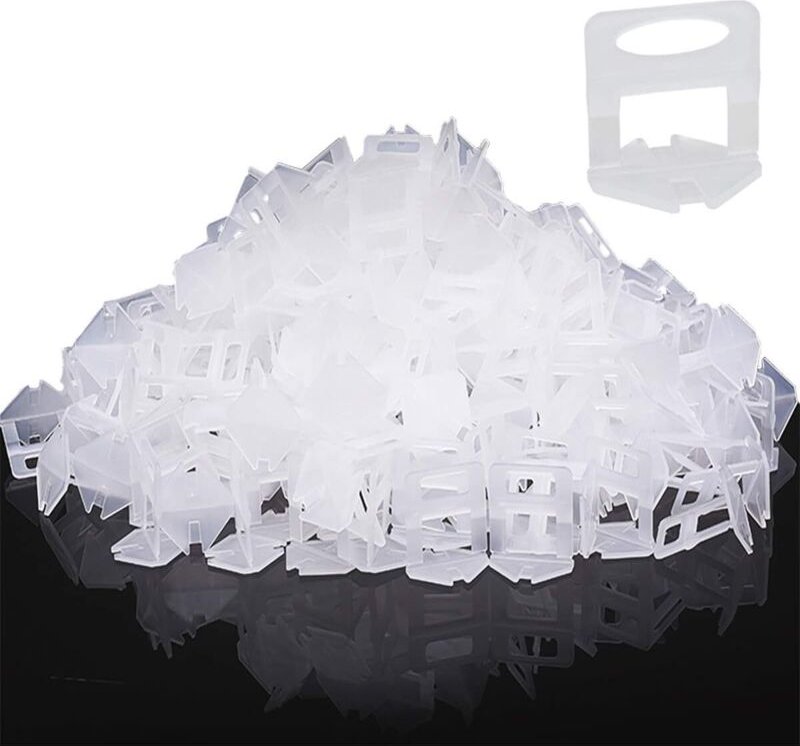 Lntyq 200 Stück Nivellierlaschen für Fliesen-Verlegehilfe, Haftstreifen 3mm Fugenbreite, Fliesenhöhe 6-15mm, Fliesen-Niv...