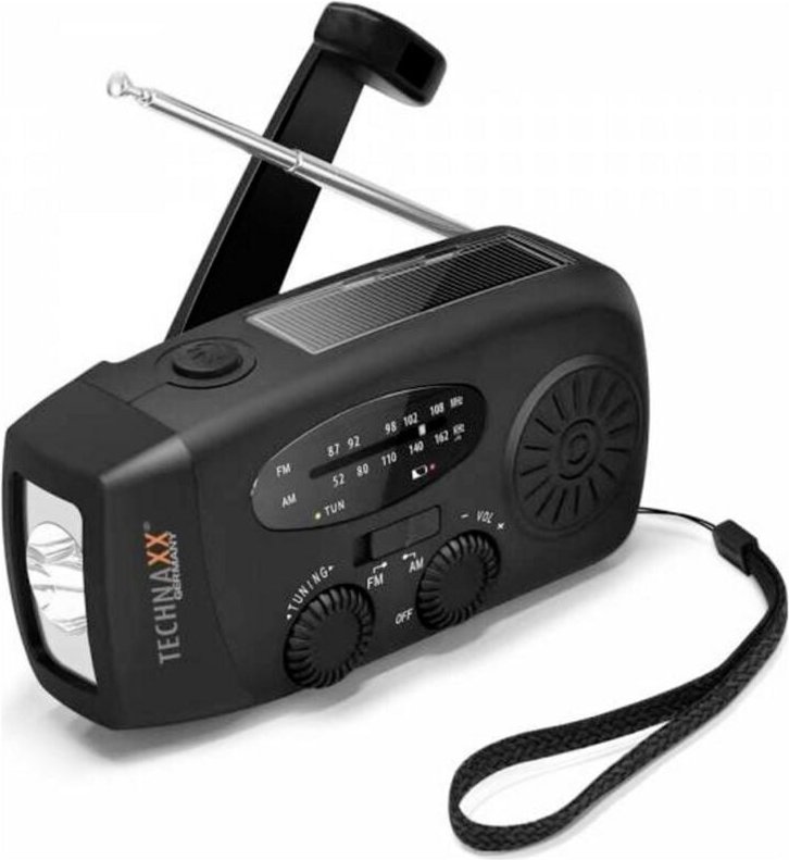 Thumbnail - TX-238 Notfallradio am, fm Notfallradio Handkurbel, Solarpanel, Taschenlampe, wiederauflad - Technaxx